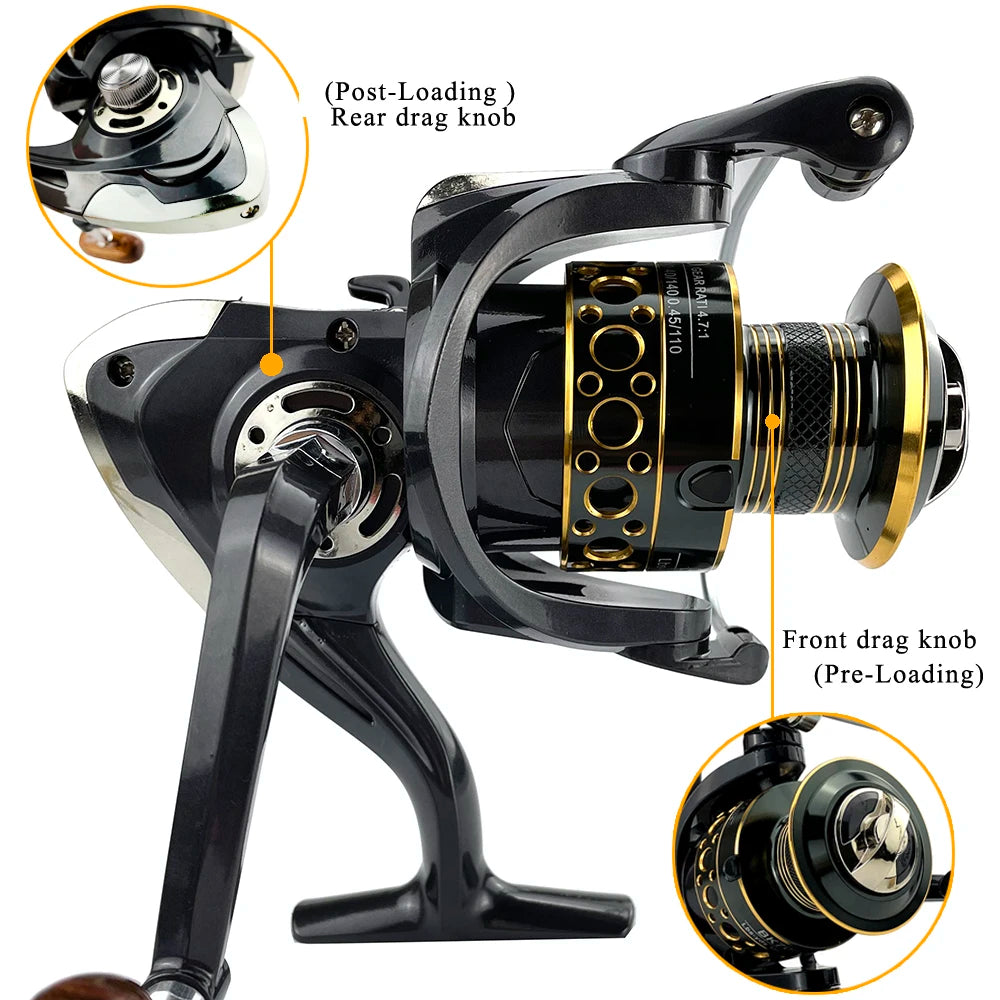 Ball Bearings Carp Fishing Reel Metal Line Cup