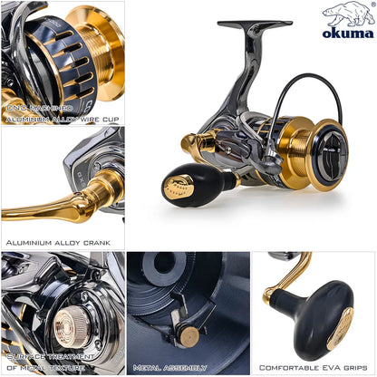 OKUMA High Speed 5.5:1 Fishing Spinning Reel